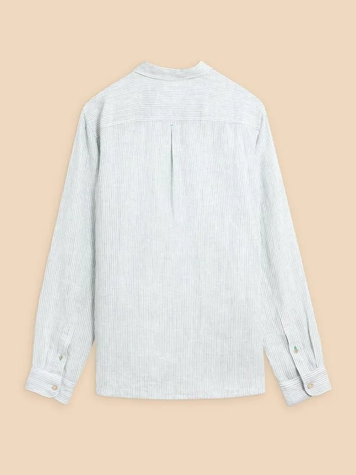 Men SHIRTS White Stuff Pembroke LS Linen Stripe Shirt Blue Multi Men SHIRTS White Stuff Pembroke LS Linen Stripe Shirt Blue Multi