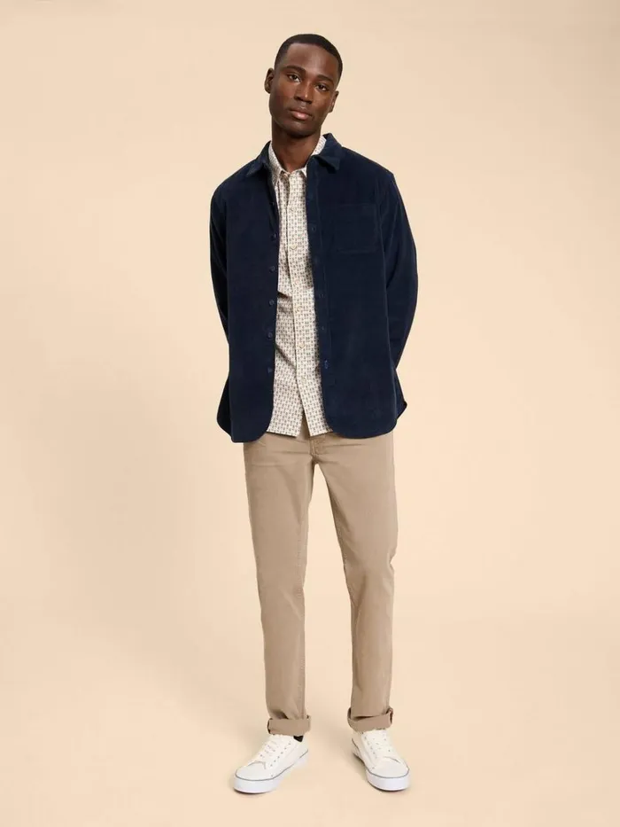 Men SHIRTS White Stuff Whitwick Cord Shirt Dark Navy