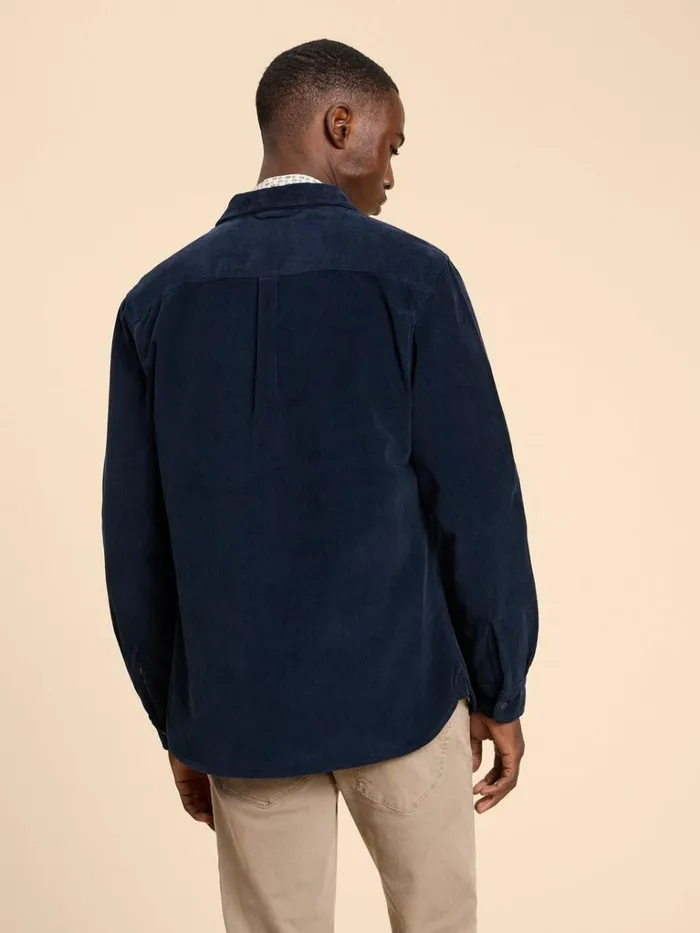 Men SHIRTS White Stuff Whitwick Cord Shirt Dark Navy Men SHIRTS White Stuff Whitwick Cord Shirt Dark Navy