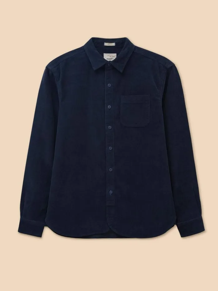 Men SHIRTS White Stuff Whitwick Cord Shirt Dark Navy Men SHIRTS White Stuff Whitwick Cord Shirt Dark Navy