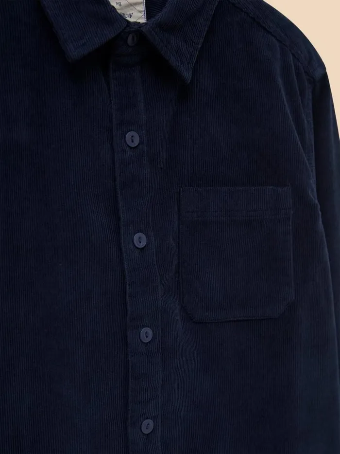 Men SHIRTS White Stuff Whitwick Cord Shirt Dark Navy Men SHIRTS White Stuff Whitwick Cord Shirt Dark Navy