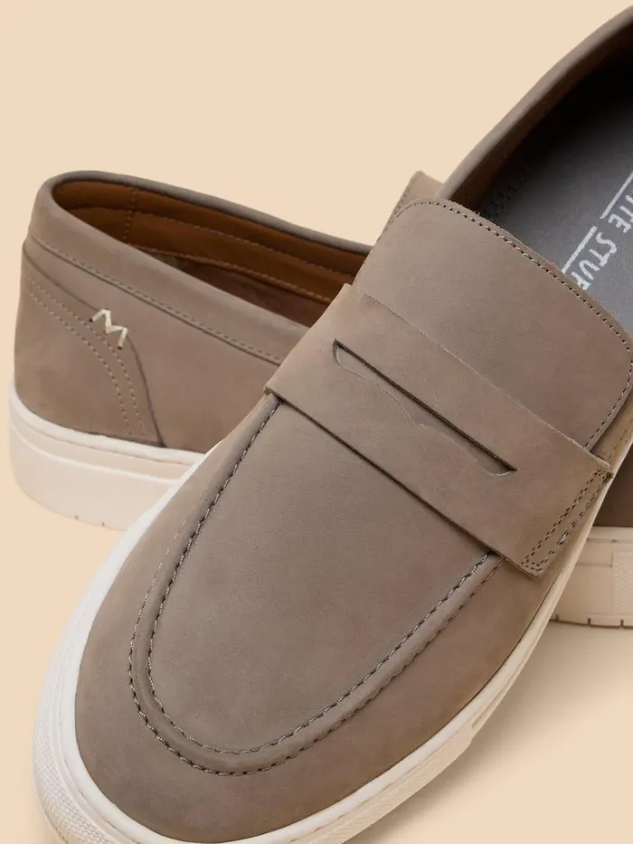 Men SHOES White Stuff Lenny Leather Loafer Mid Grey Men SHOES White Stuff Lenny Leather Loafer Mid Grey