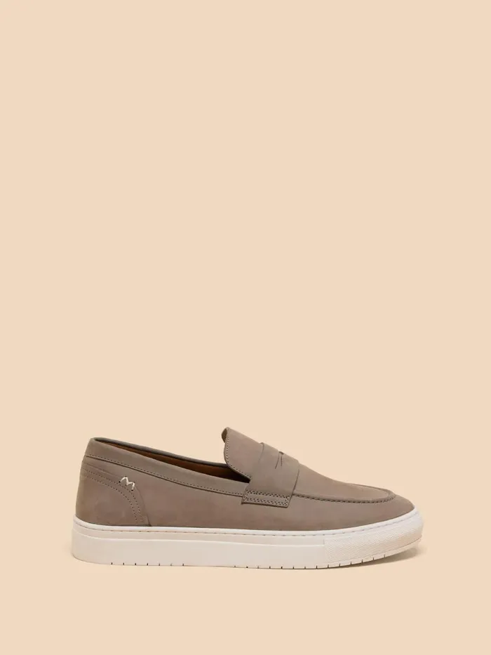 Men SHOES White Stuff Lenny Leather Loafer Mid Grey Men SHOES White Stuff Lenny Leather Loafer Mid Grey