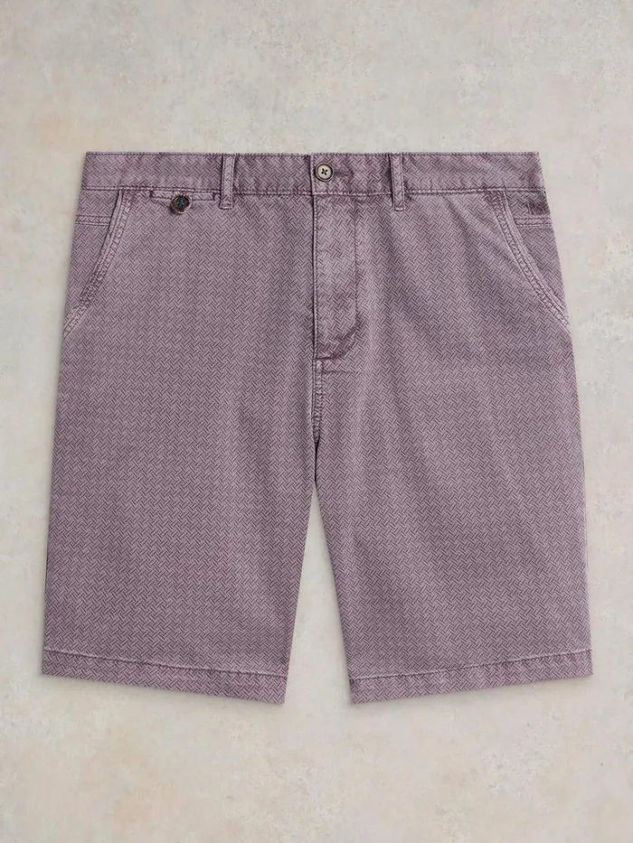 Men SHORTS White Stuff Ditsy Chino Short Pink Print Men SHORTS White Stuff Ditsy Chino Short Pink Print