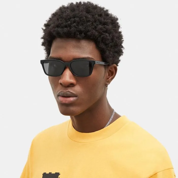 Men Signature Workmark Square Sunglasses Black Coach Sunglasses