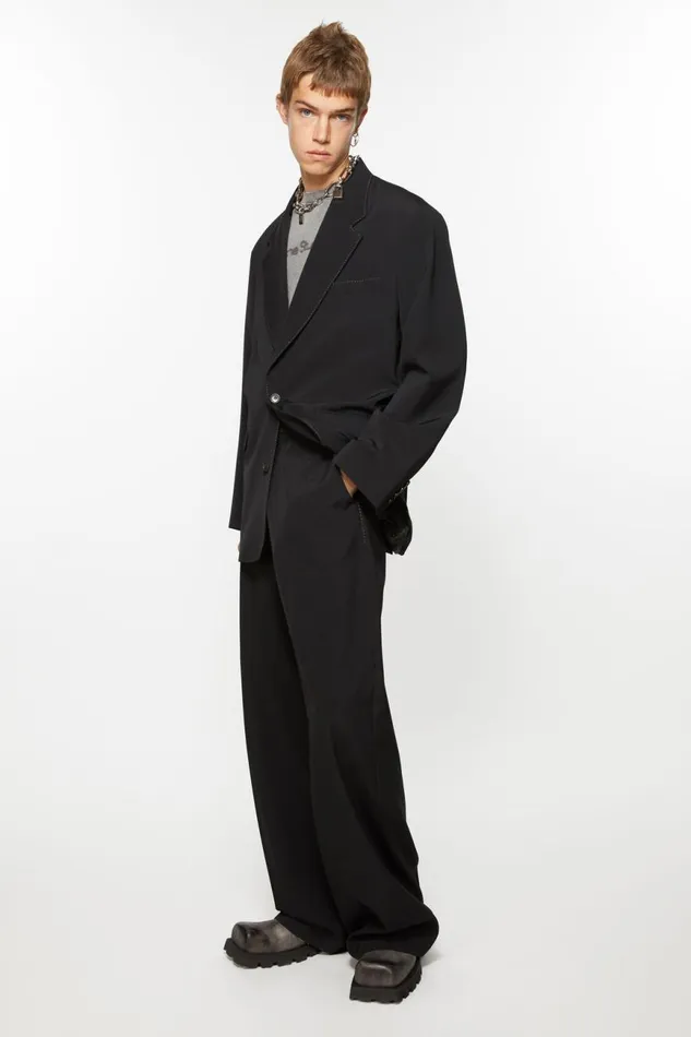 Men Singlebreasted Suit Jacket 8211 Relaxed Fit Black Acne Studios Suit Jackets