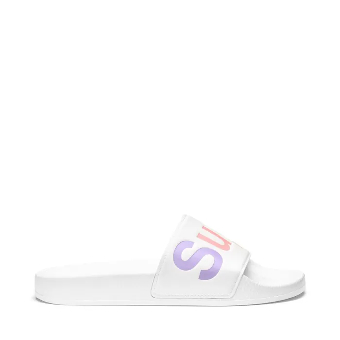 Men Slippers Unisex 1908 SLIDES POLYSOFT SLIDE WHITEMULTICOLOR Superga Slippers