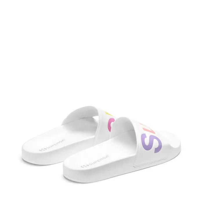 Men Slippers Unisex 1908 SLIDES POLYSOFT SLIDE WHITEMULTICOLOR Superga Slippers