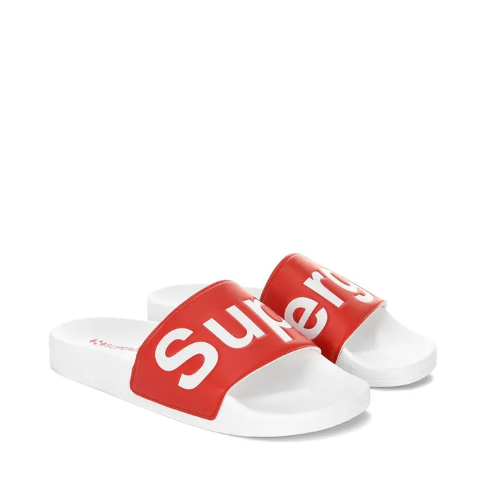 Men Slippers Unisex 1908 SLIDES POLYSOFT SLIDE WHITERED Superga Slippers