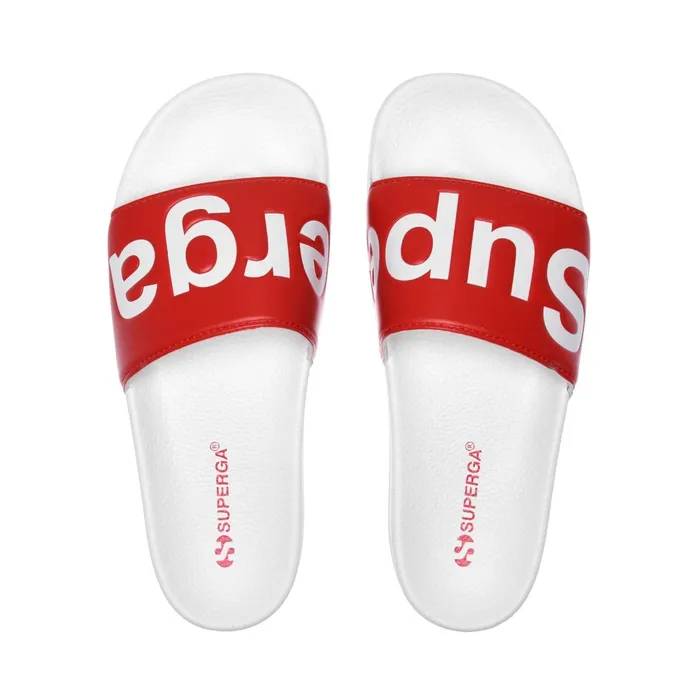 Men Slippers Unisex 1908 SLIDES POLYSOFT SLIDE WHITERED Superga Slippers