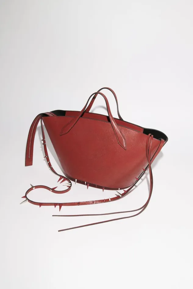 Men Spike Shoulder Bag Red Acne Studios Bags