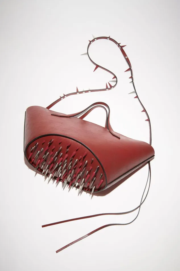 Men Spike Shoulder Bag Red Acne Studios Bags