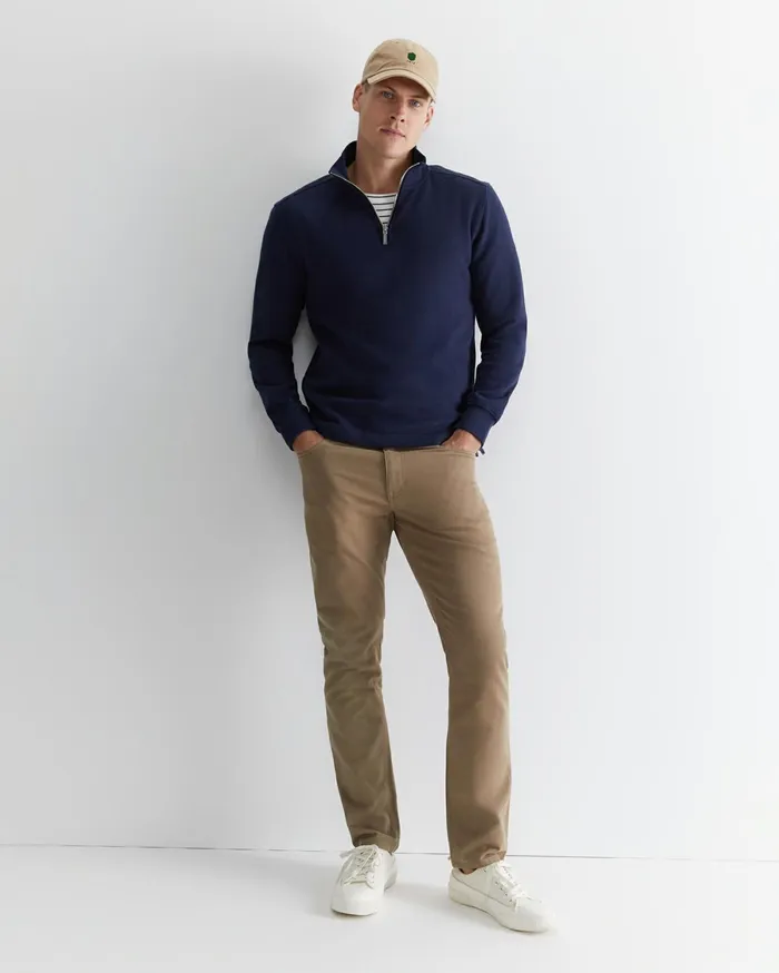 Men Sportscraft Knitwear Branson Quarter Zip Navy