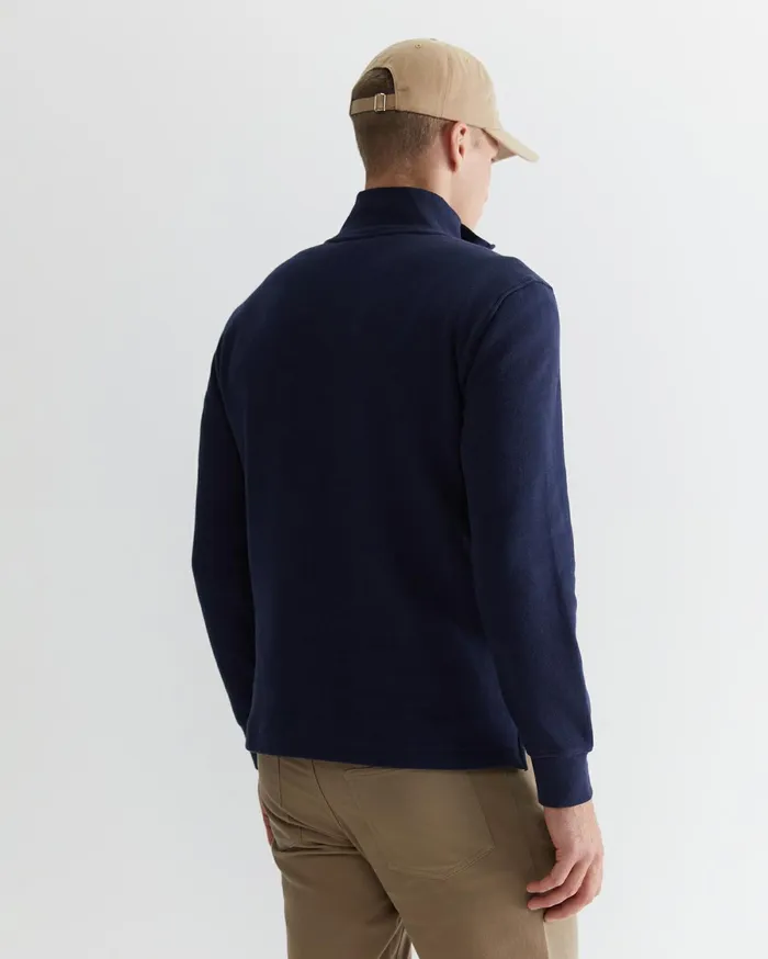 Men Sportscraft Knitwear Branson Quarter Zip Navy