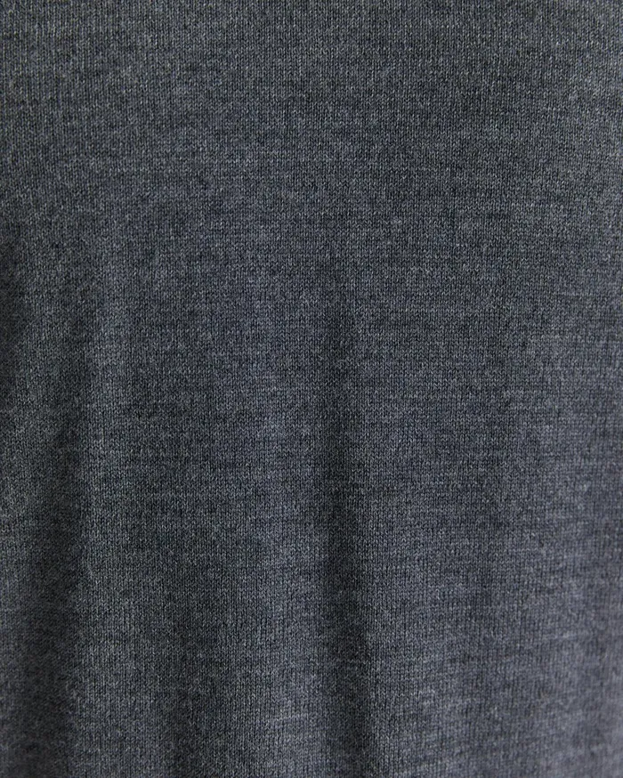 Men Sportscraft Knitwear Merino Crew Neck Knit Charcoal Melange