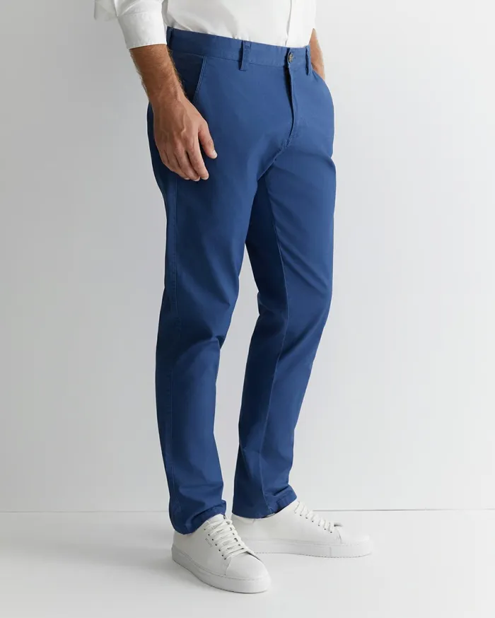 Men Sportscraft Pants Smith Tapered Chinos Azure