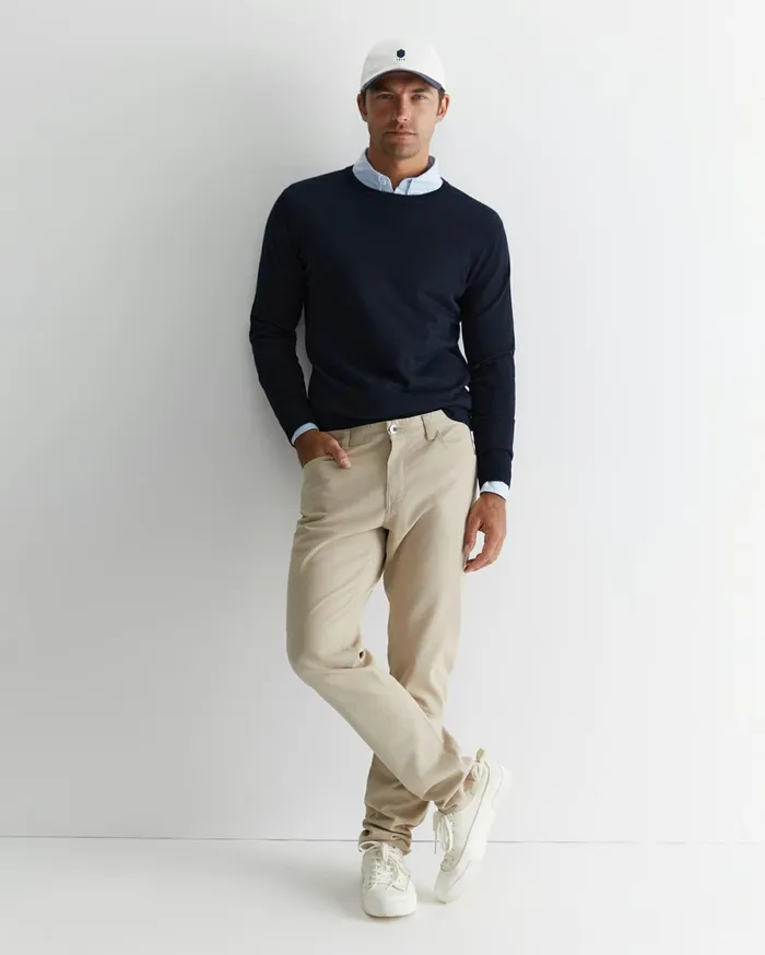 Men Sportscraft Pants Tapered Bedford Jean Sand