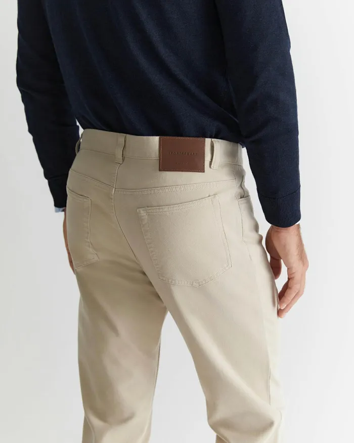 Men Sportscraft Pants Tapered Bedford Jean Sand