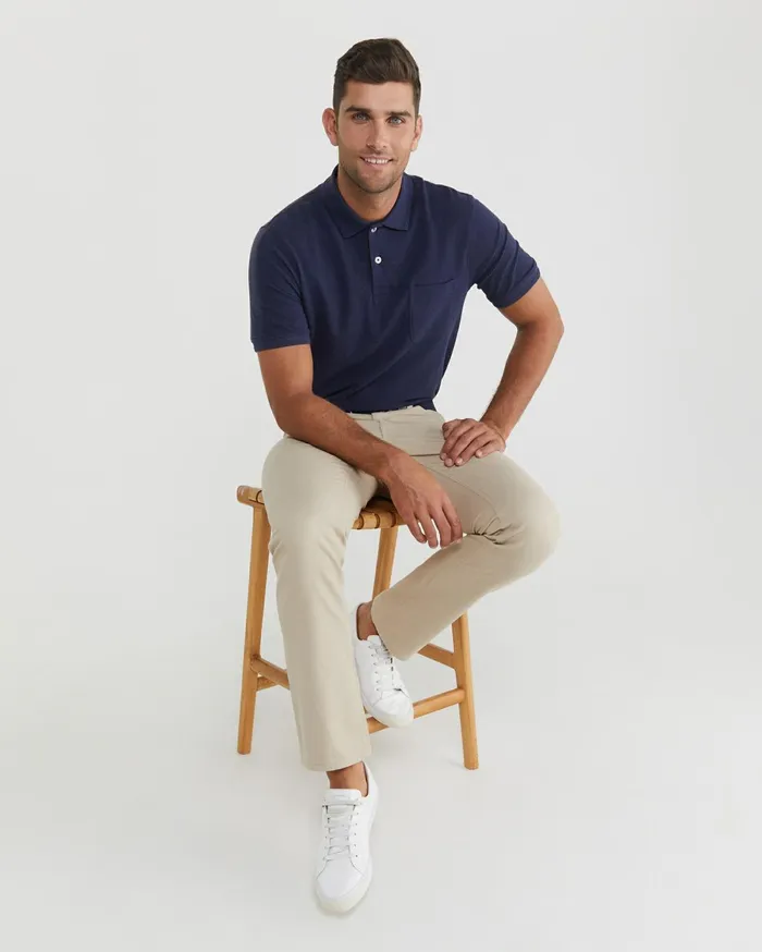 Men Sportscraft Pants Tapered Bedford Jean Sand