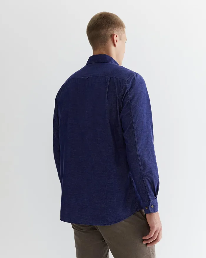 Men Sportscraft Shirts Cullen Cord Shirt Ball Point Blue