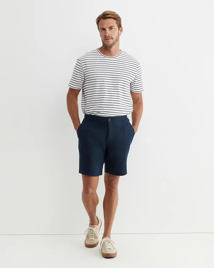 Men Sportscraft Shorts Holland Linen Short Navy