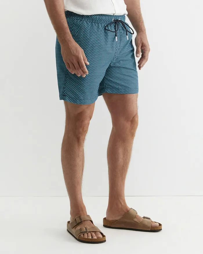 Men Sportscraft Swimwear Chester Swim Short Navy Multi