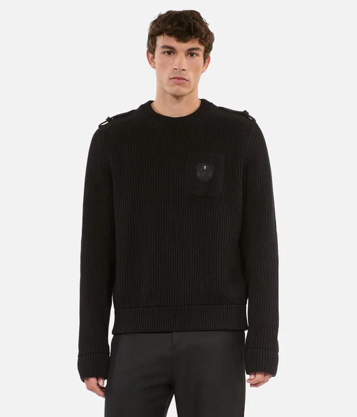 Men Sweaters THE KOOPLES Black Cotton Sweater