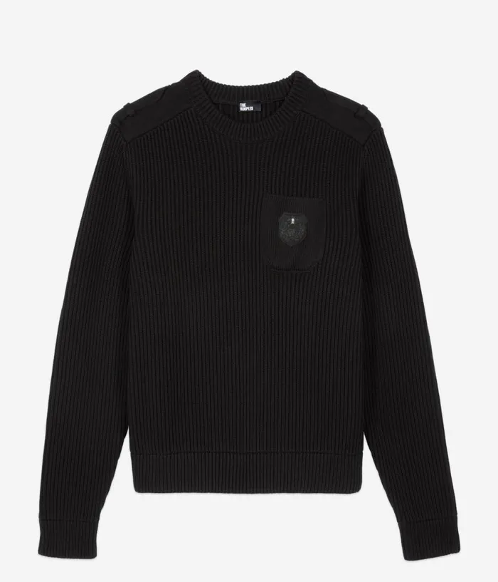 Men Sweaters THE KOOPLES Black Cotton Sweater