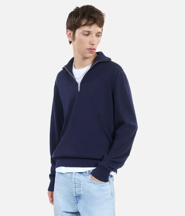 Men Sweaters THE KOOPLES Navy Blue Wool Sweater