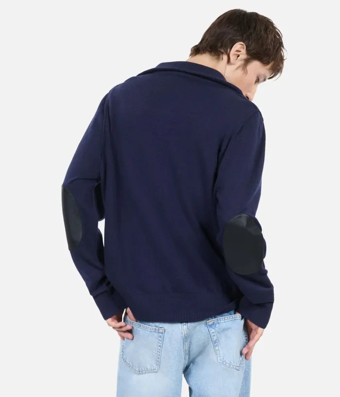 Men Sweaters THE KOOPLES Navy Blue Wool Sweater