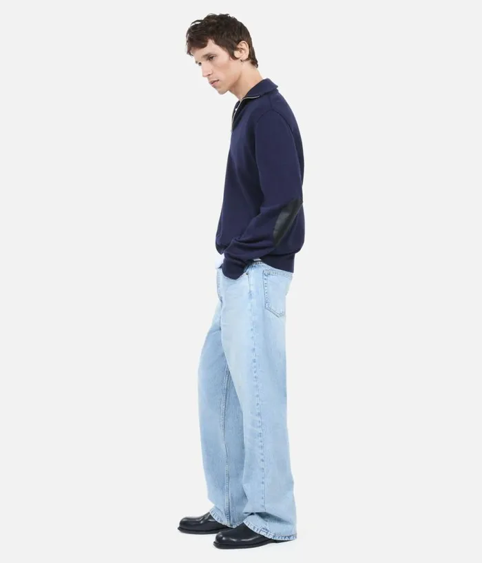 Men Sweaters THE KOOPLES Navy Blue Wool Sweater