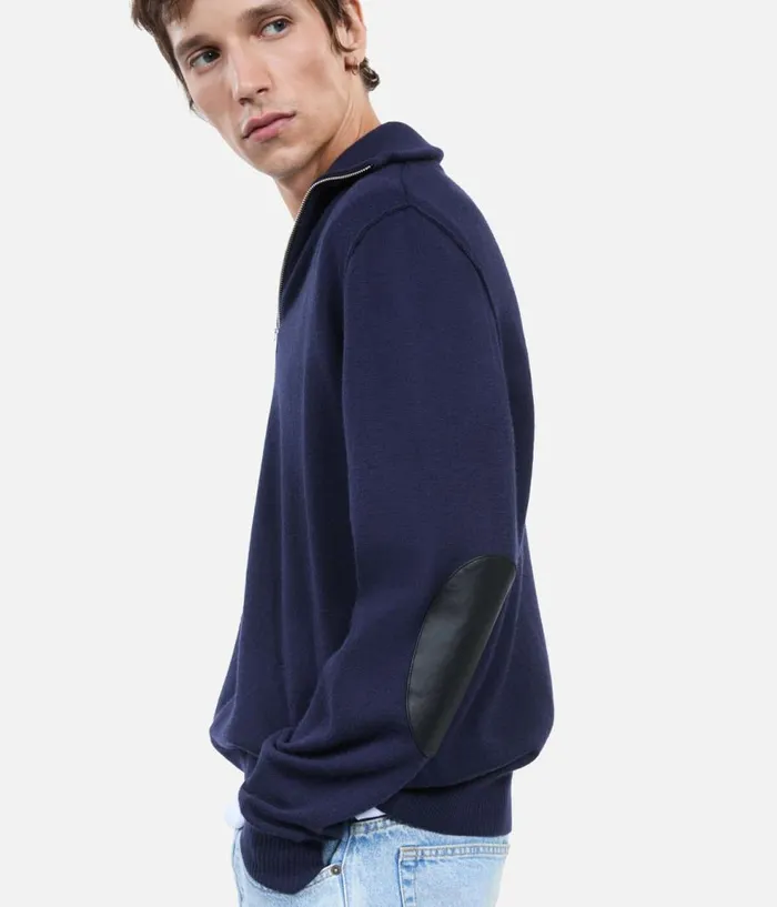 Men Sweaters THE KOOPLES Navy Blue Wool Sweater