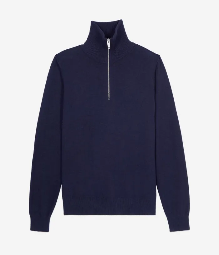 Men Sweaters THE KOOPLES Navy Blue Wool Sweater