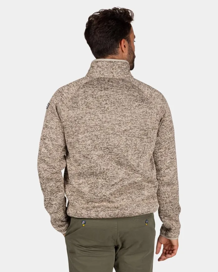 Men Sweatshirts NZA New Zealand Auckland Light Brown Fleece Cardigan 8211 Chestnut