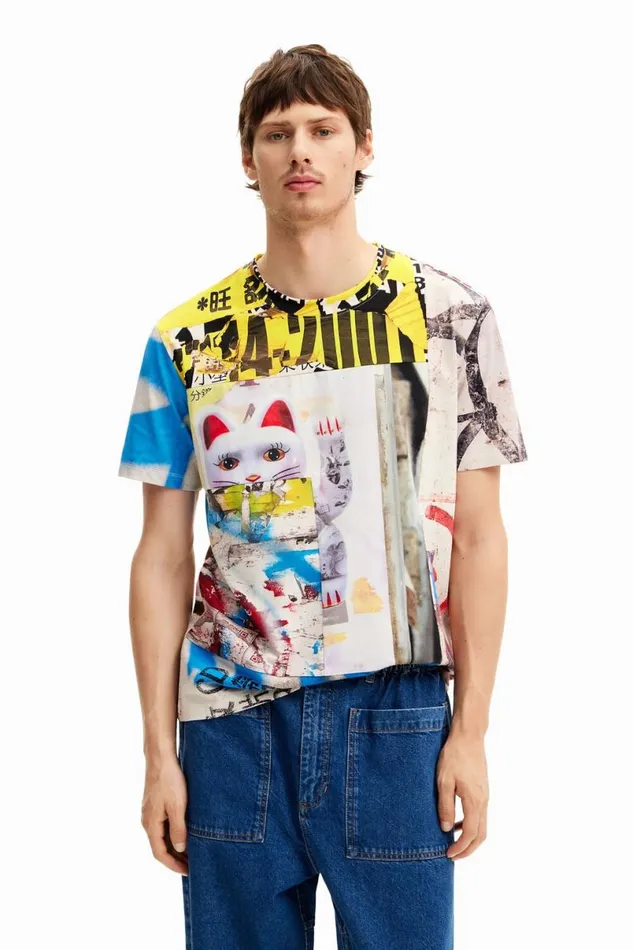 Men Tshirts Desigual Japan Street Tshirt