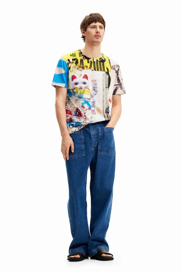Men Tshirts Desigual Japan Street Tshirt
