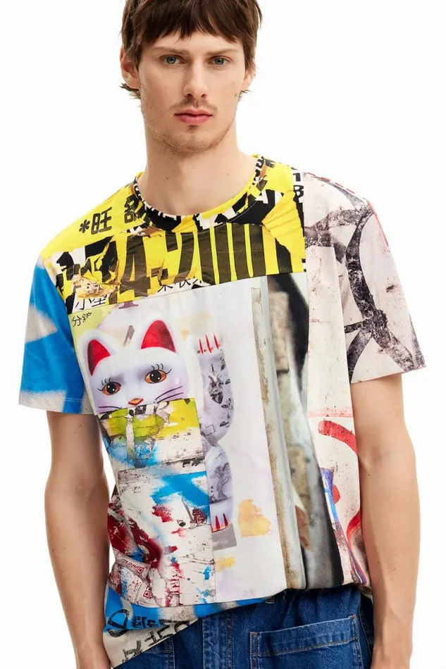 Men Tshirts Desigual Japan Street Tshirt