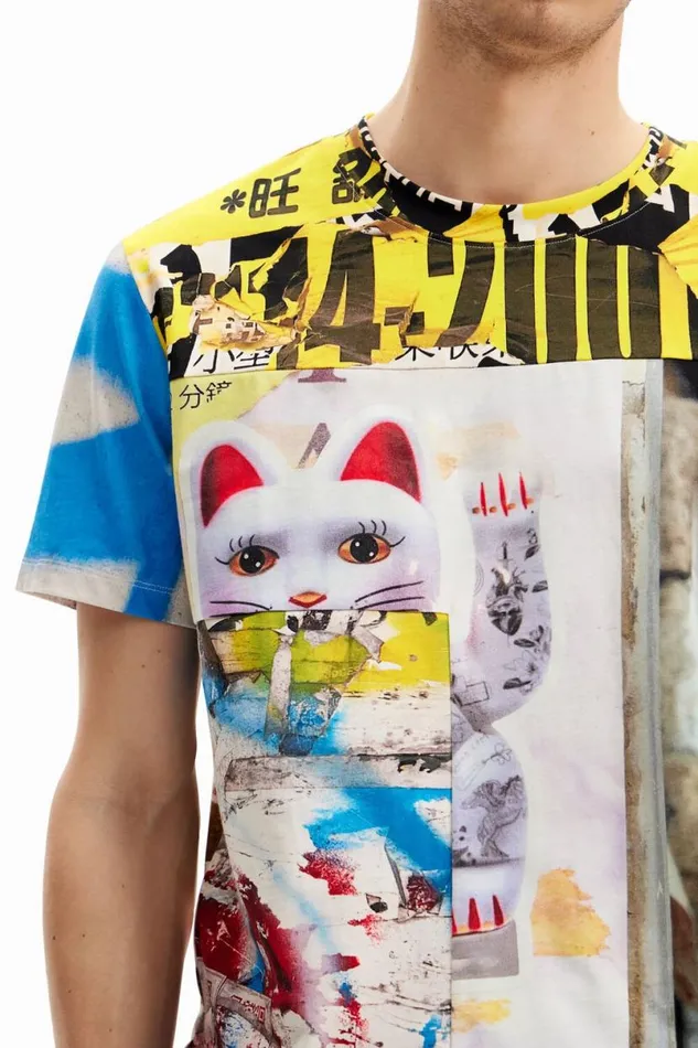 Men Tshirts Desigual Japan Street Tshirt