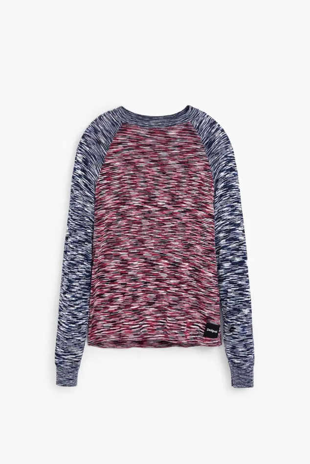 Men Tshirts Desigual Twotone Marled Tshirt