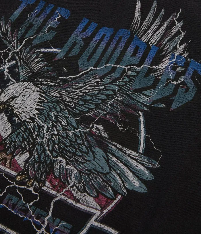 Men Tshirts THE KOOPLES Black Tshirt With Chaos Eagle Serigraphy Men Tshirts THE KOOPLES Black Tshirt With Chaos Eagle Serigraphy