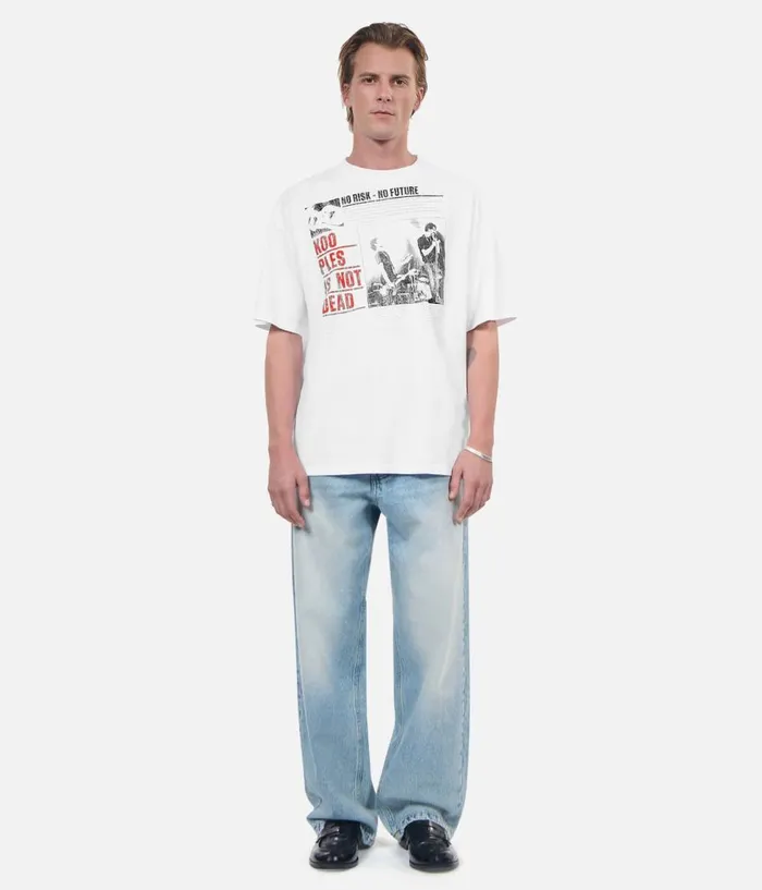 Men Tshirts THE KOOPLES Ecru Serigraphy Tshirt