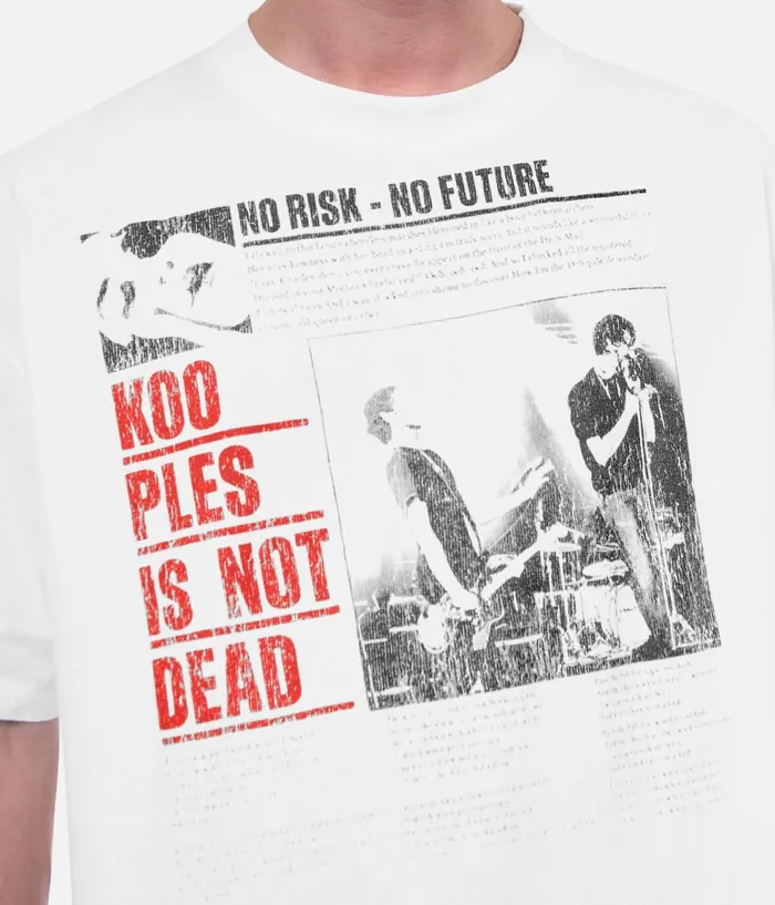 Men Tshirts THE KOOPLES Ecru Serigraphy Tshirt