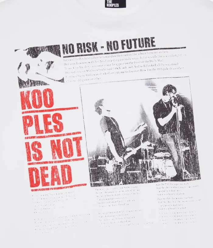Men Tshirts THE KOOPLES Ecru Serigraphy Tshirt