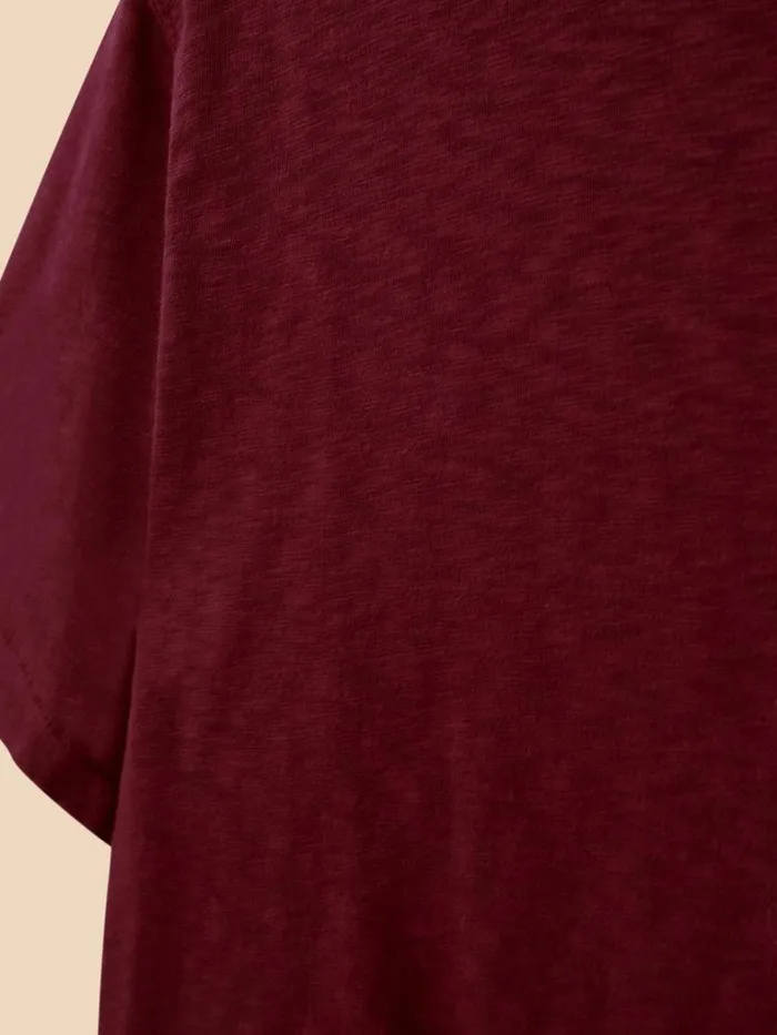 Men TSHIRTS White Stuff Abersoch Short Sleeve Tee Dk Plum