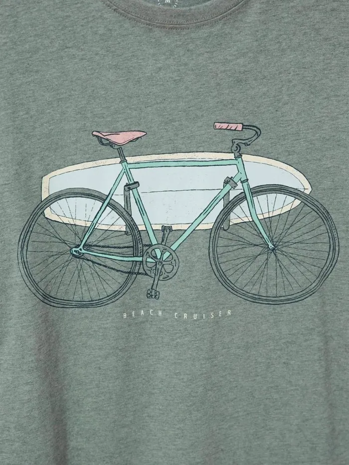 Men TSHIRTS White Stuff Beach Crusier Graphic Tee Dusty Green Men TSHIRTS White Stuff Beach Crusier Graphic Tee Dusty Green
