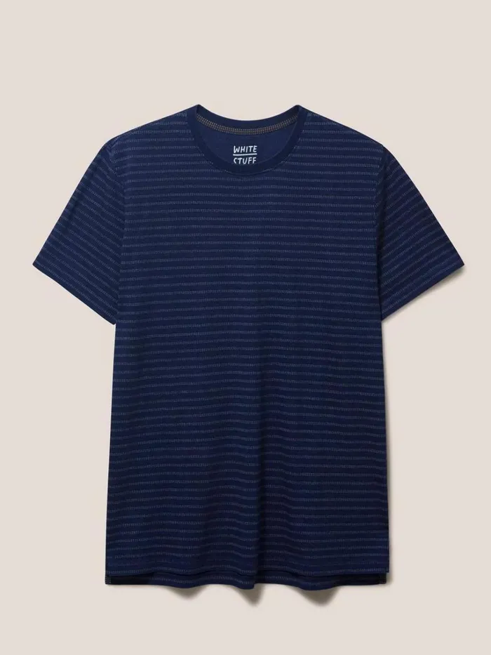 Men TSHIRTS White Stuff Interest Indigo Stripe Tee Indigo Blue Men TSHIRTS White Stuff Interest Indigo Stripe Tee Indigo Blue