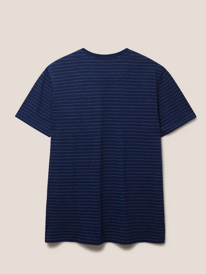 Men TSHIRTS White Stuff Interest Indigo Stripe Tee Indigo Blue Men TSHIRTS White Stuff Interest Indigo Stripe Tee Indigo Blue
