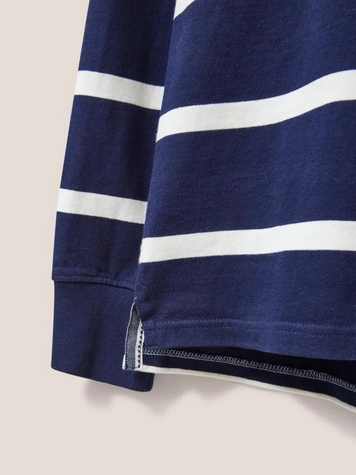 Men TSHIRTS White Stuff Raven Striped Rugby Dark Navy