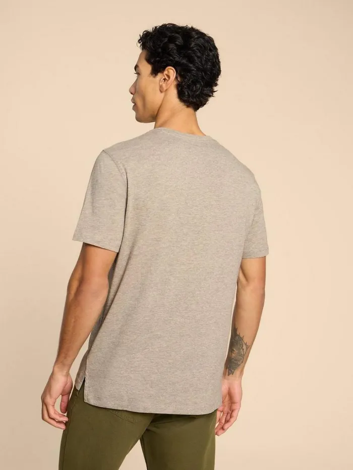 Men TSHIRTS White Stuff Scaling Waves Graphic Tee Grey Print Men TSHIRTS White Stuff Scaling Waves Graphic Tee Grey Print