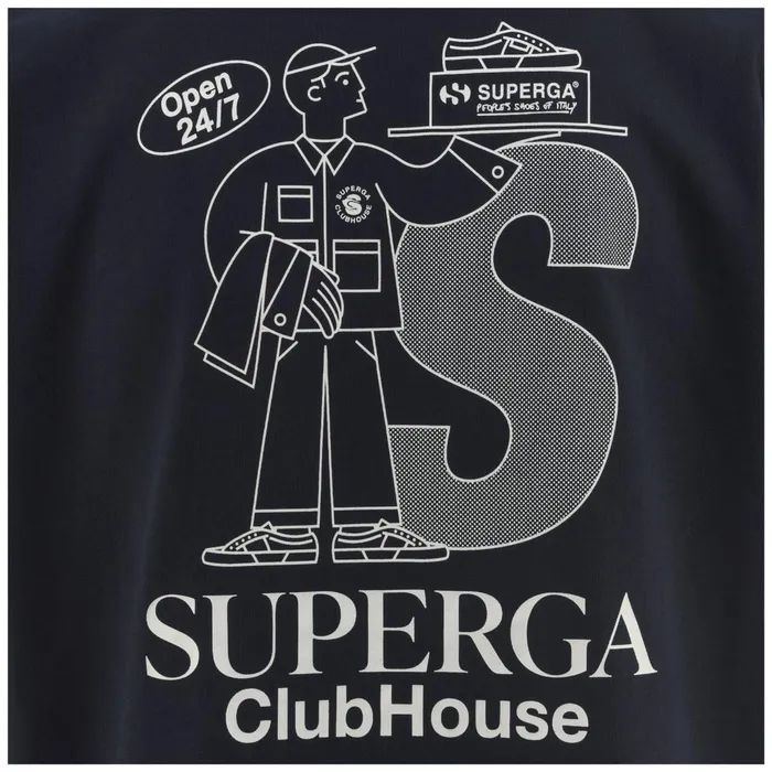 Men TShirtsTop Unisex TSHIRT SUPERGA CLUBHOUSE TShirt NAVYWHITE AVORIO Superga TShirts